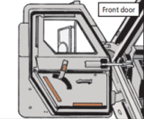 Apply tape to inside of driver and passenger doors